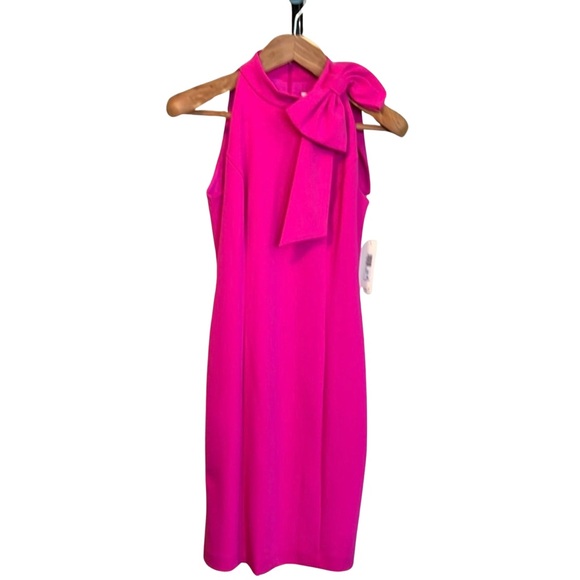 Eliza J Dresses & Skirts - Eliza J NWT Size 8 Hot Pink Midi Dress Big Bow (0104)